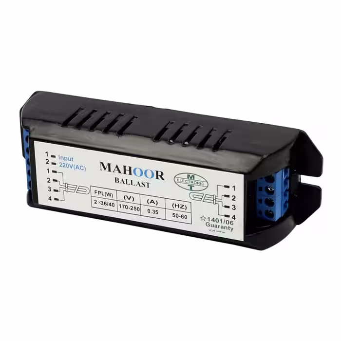 ترانس الکترونیکی 2x36 وات لامپ مهتابی و اف پی ال رسام الکتریک