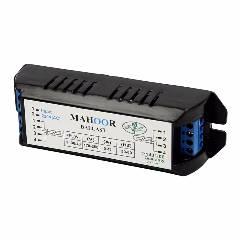 ترانس الکترونیکی 2x36 وات لامپ مهتابی و اف پی ال رسام الکتریک