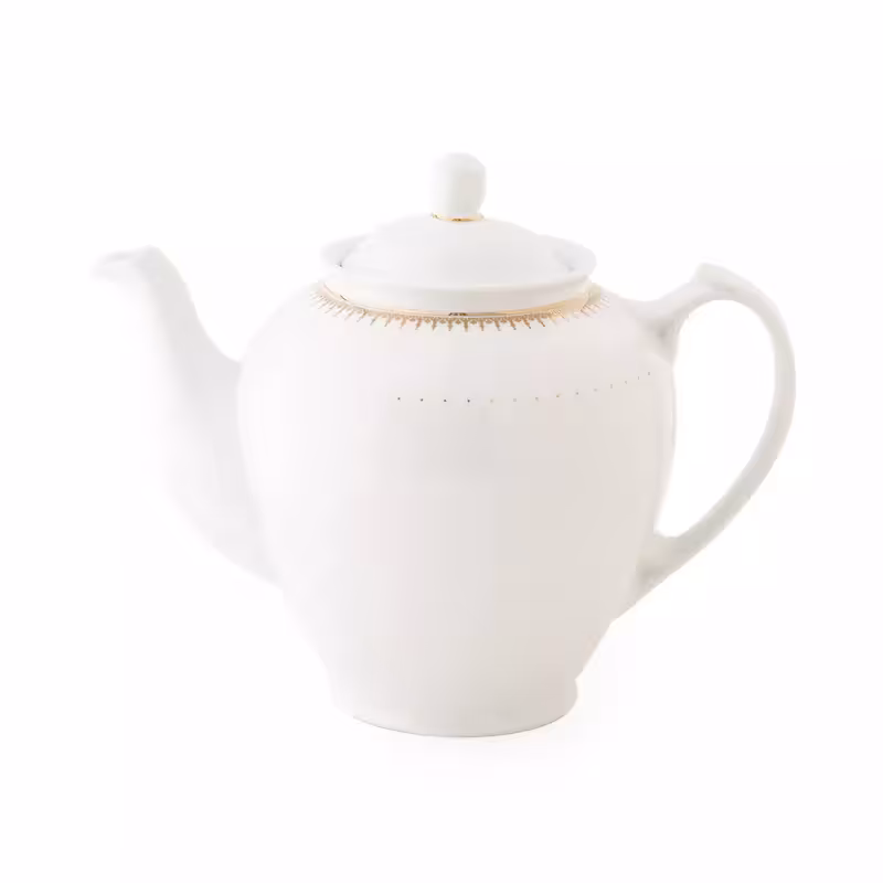 قوری هیئتی چینی زرین طرح سپیدار (سایز 16)