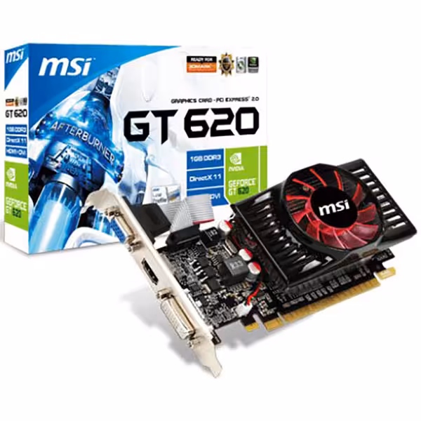 کارت گرافیک ام اس آی مدل ان 620 جی تی ام دی 1 جی دی 3 ال پی با ظرفیت 1 گیگابایت