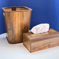 ست جا دستمال کاغذی و سطل زباله