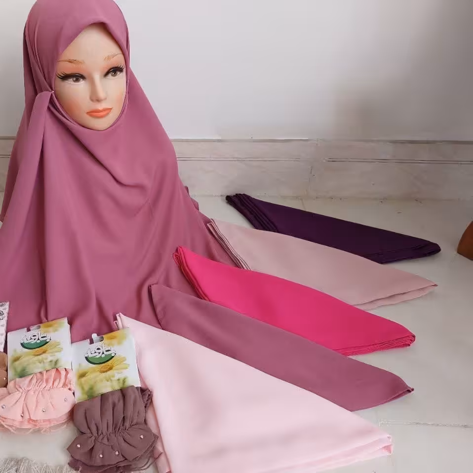 روسری کرپ حریر ساده قواره 120