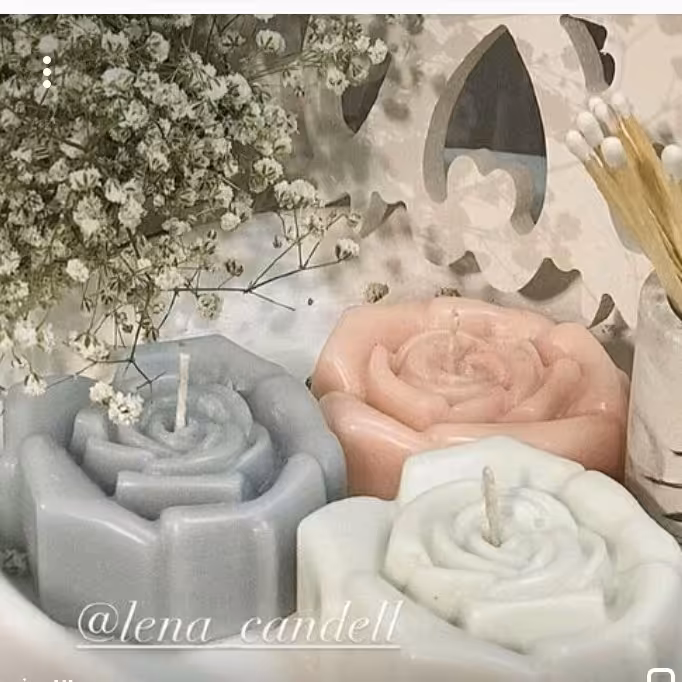 شمع گل رز