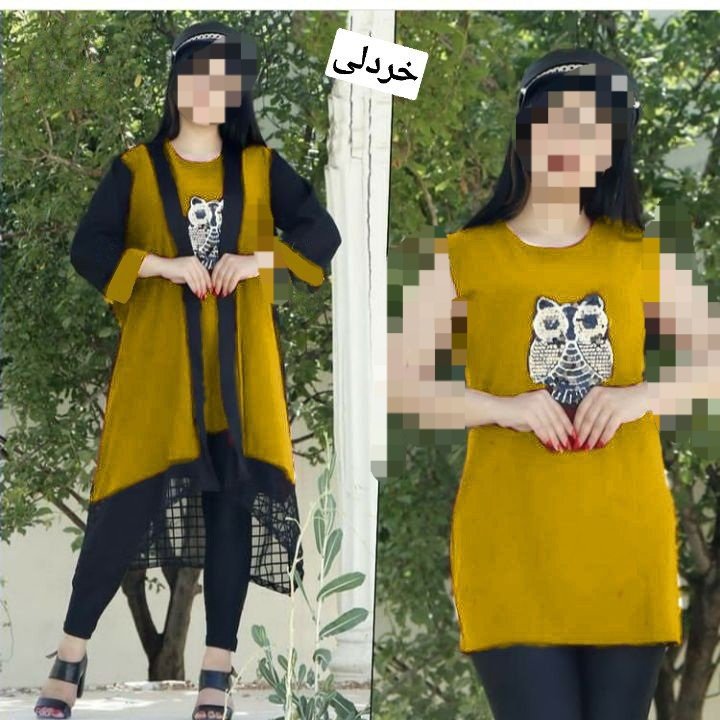 تونیک دو تکه جغد پایین تور زنانه