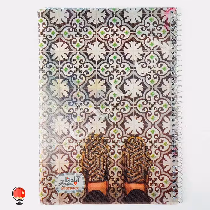 دفتر مشق 100 برگ سیمی طرح سنتی جلد طلقی آپادانا