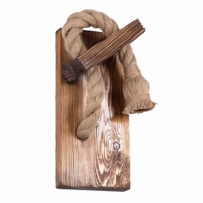 چراغ دیواری چوبی کنفی مدل W-60