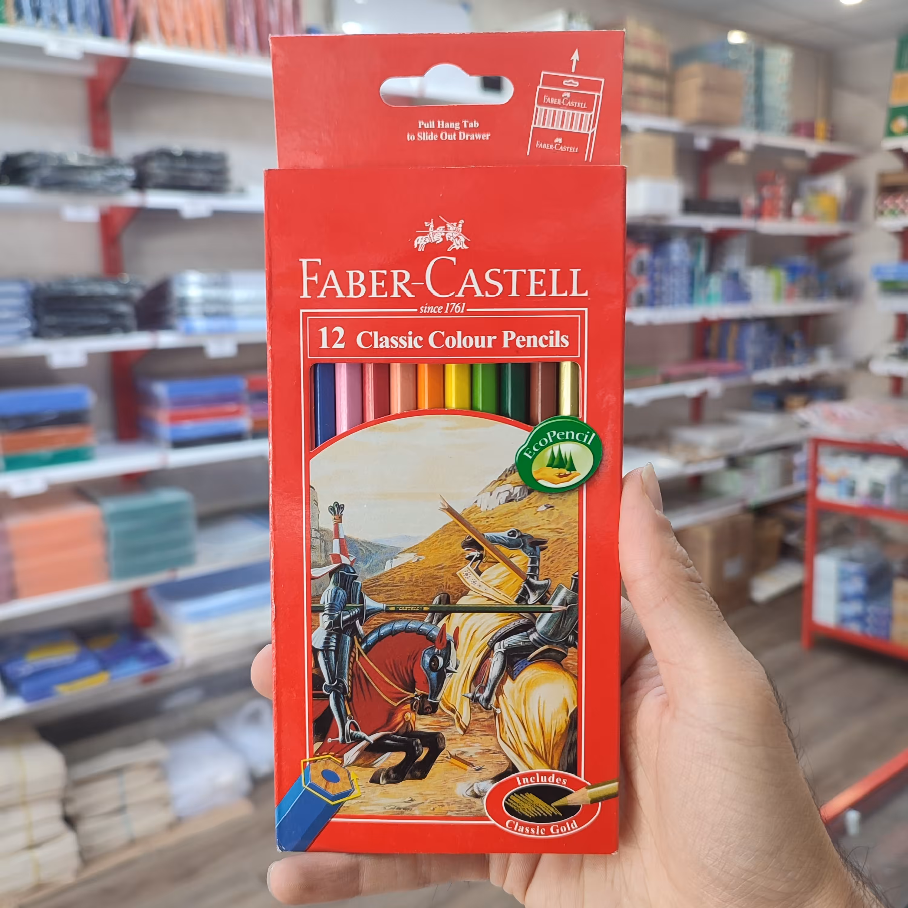 مدادرنگی فابرکاستل 12 رنگ جعبه مقوایی اصلی مدل کلاسیک 