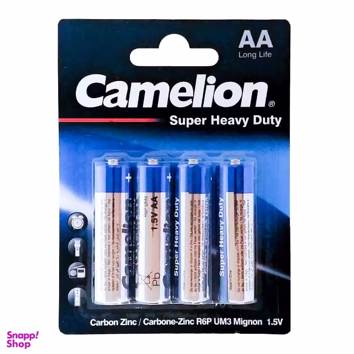 باتری قلمی کملیون مدل Super Heavy Duty بسته 4 عددی