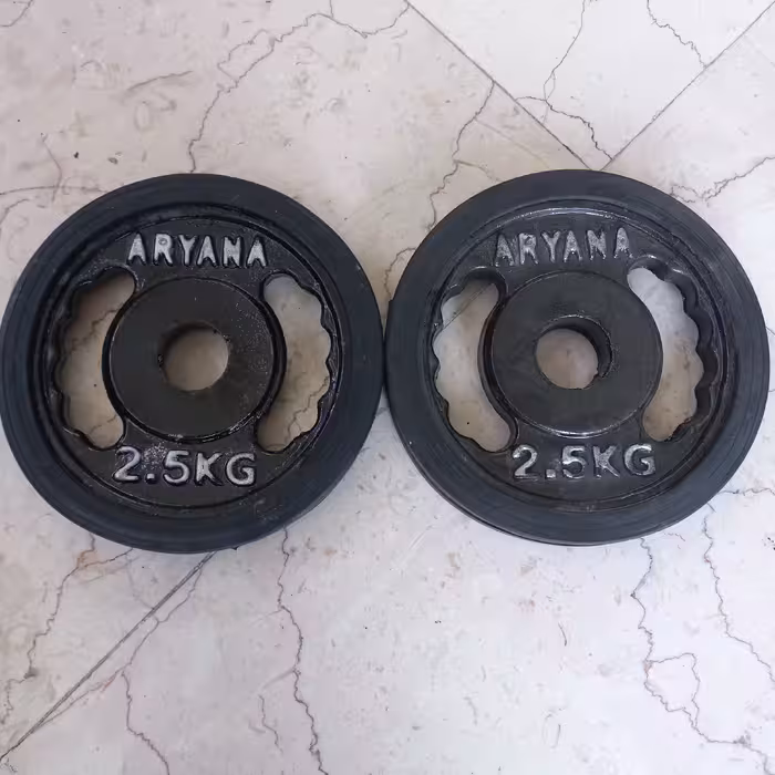 وزنه چدن دور لاستیک 5 کیلویی ارسال رایگان