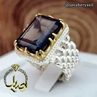 انگشتر نقره طرح روکسی تاج برنجی
نگین کوارتز دودی اصل و معدنی