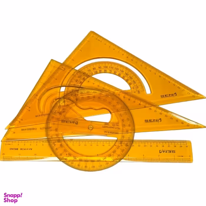 ست گونیا و خط کش کد 67 بسته ۴ عددی