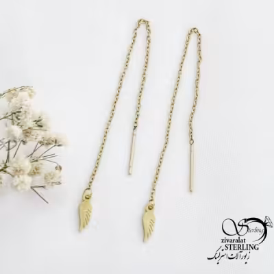 گوشواره بخیه آویز بال فرشته مارک استیل کد 16170