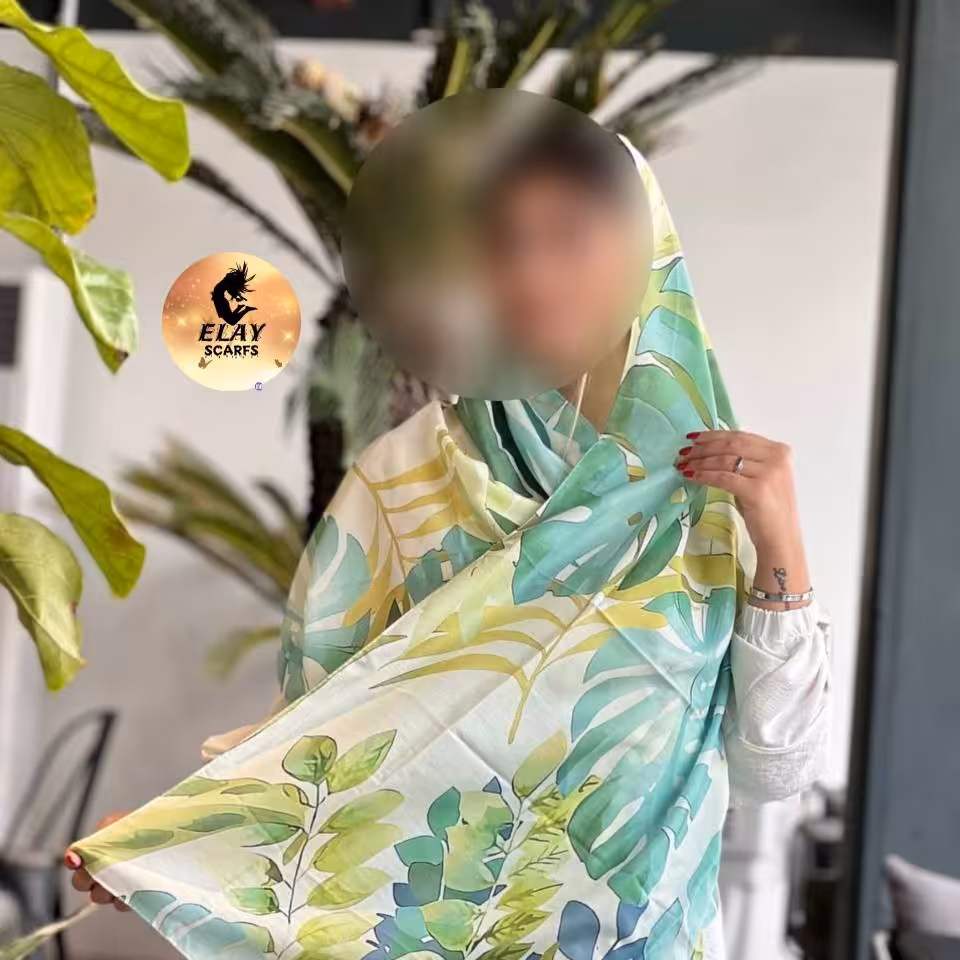 شال نخی اعلا سبز هاوایی کیفیت مناسب