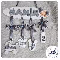 گیفت آویز اسم کودک مشخصات نوزاد (قد وزن......)