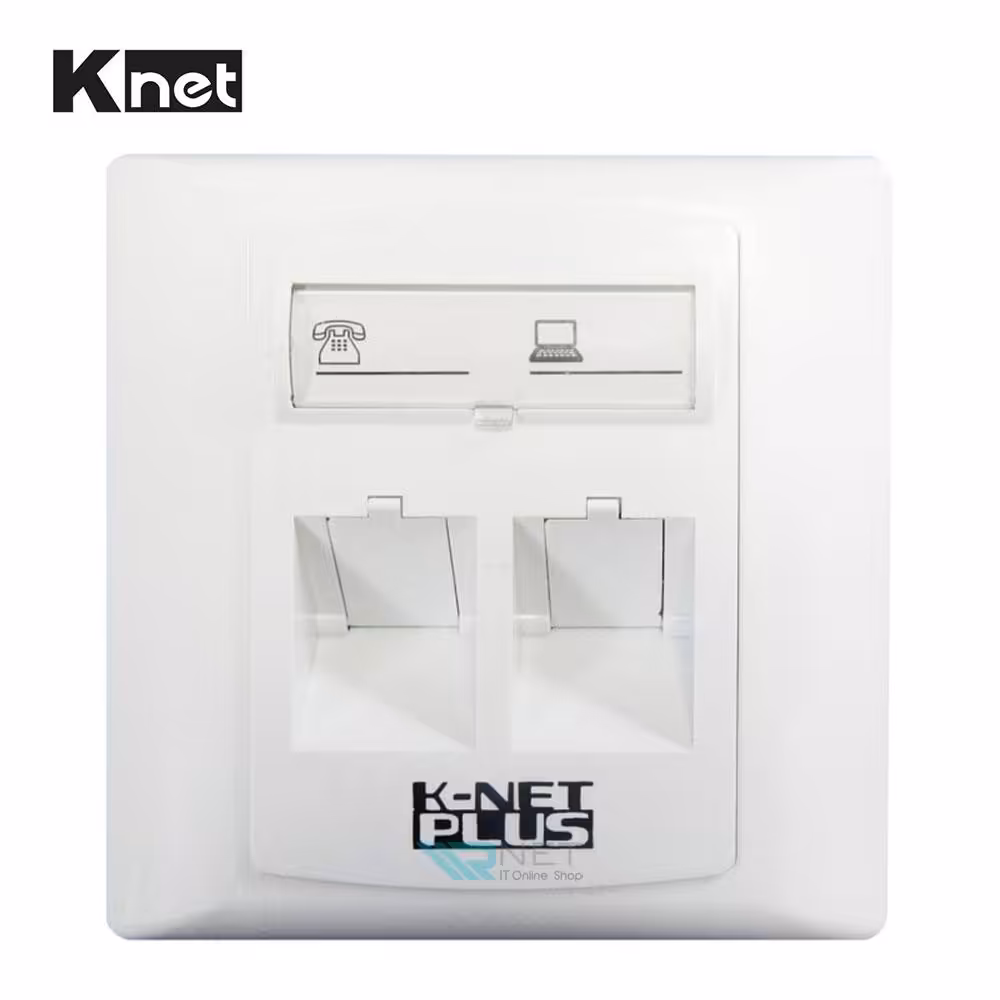 فیس پلیت 2 پورت کی نت مدل Knet KP-N1141