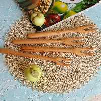 چنگال چوبی دستساز بارلی مناسب جهیزیه عروس چوب راش (1عددی) 25 سانتی کد bar0051