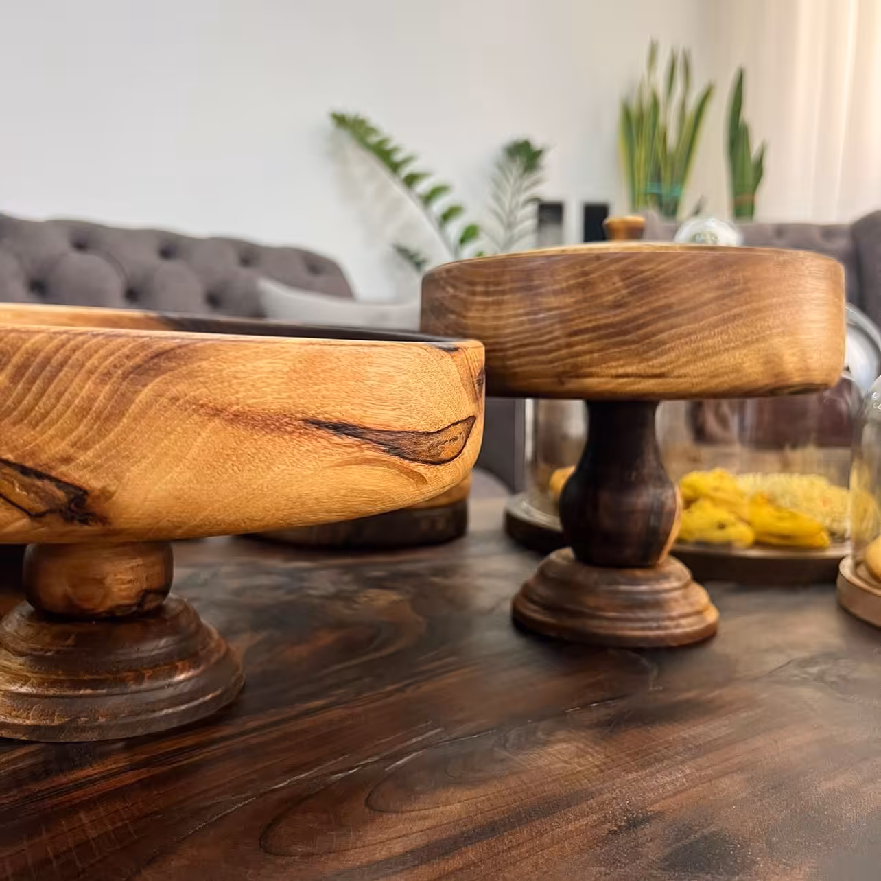 سرویس پذیرایی چوبی پایه دار چوب گردو  سیاه