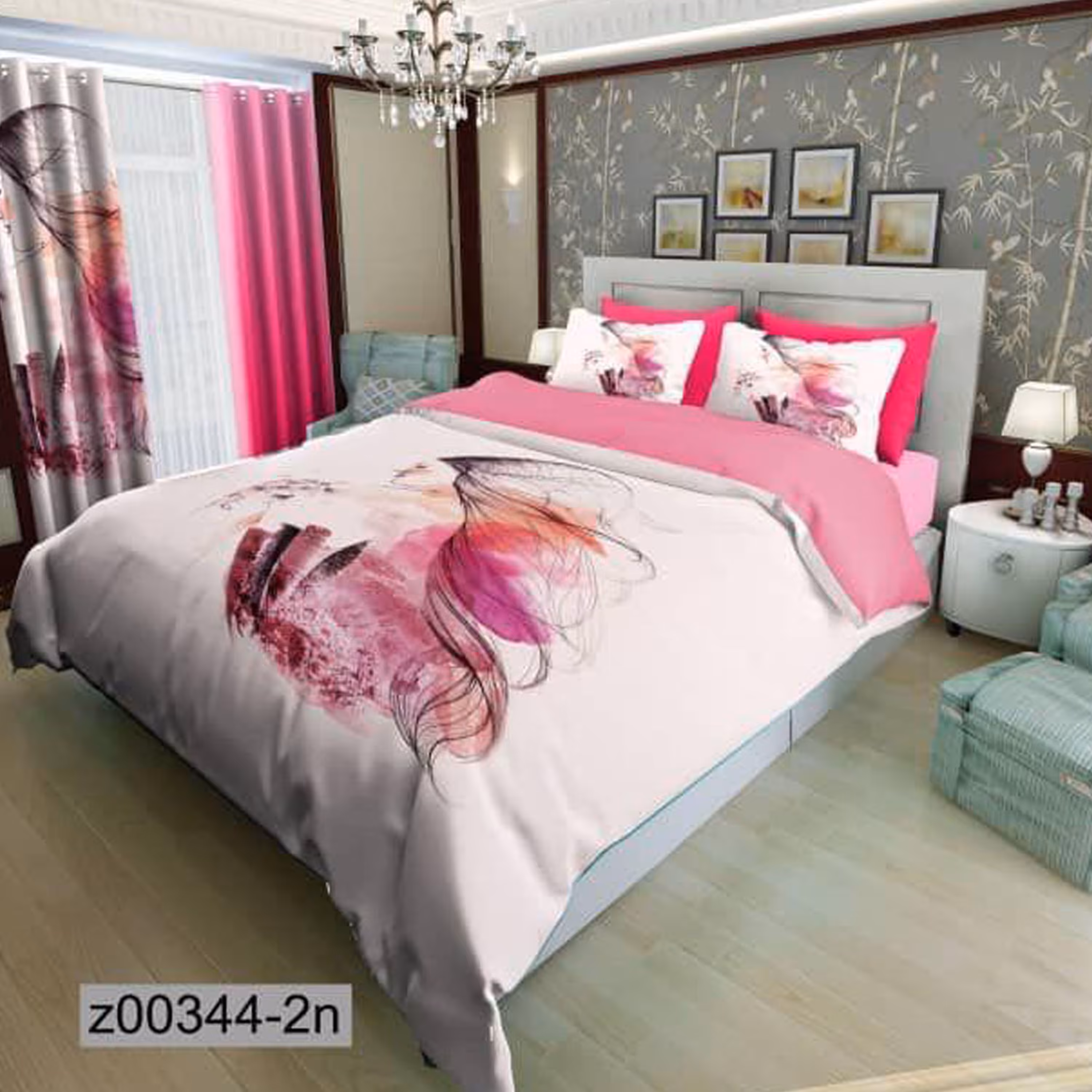 سرویس روتختی 1 نفره تنسل چاپی برندترک لند (Turk Land)  کد z 344