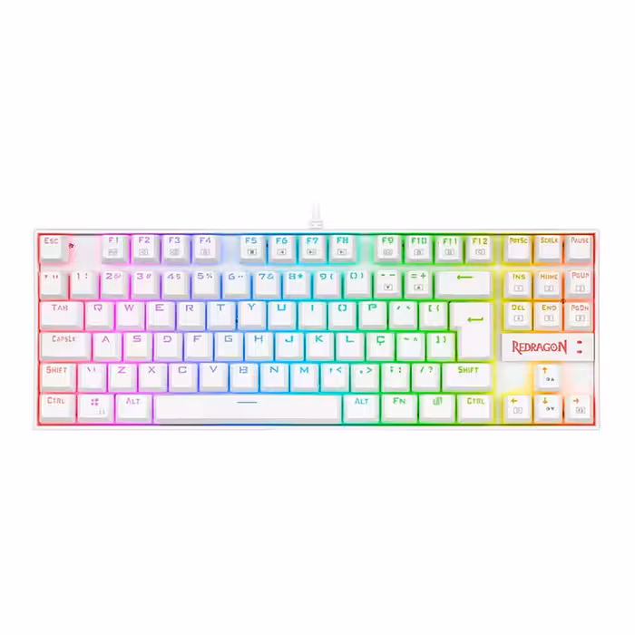 قیمت و خرید کیبورد گیمینگ بی‌سیم ردراگون مدل K552P Pro Kumara White Blue Switch | یاس ارتباط