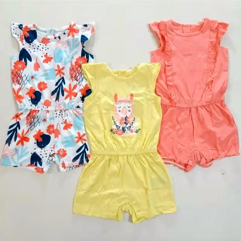 رامپرهای  نوزادی دخترانه 6 تا 12 ماه برند لوپیلو آلمان پوشاک کودک نیکا