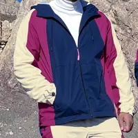ست سویشرت و شلوار ترکینگ مردانه C407 برساد رنگ کرمی-سرمه ای-صورتی سایز 3XL