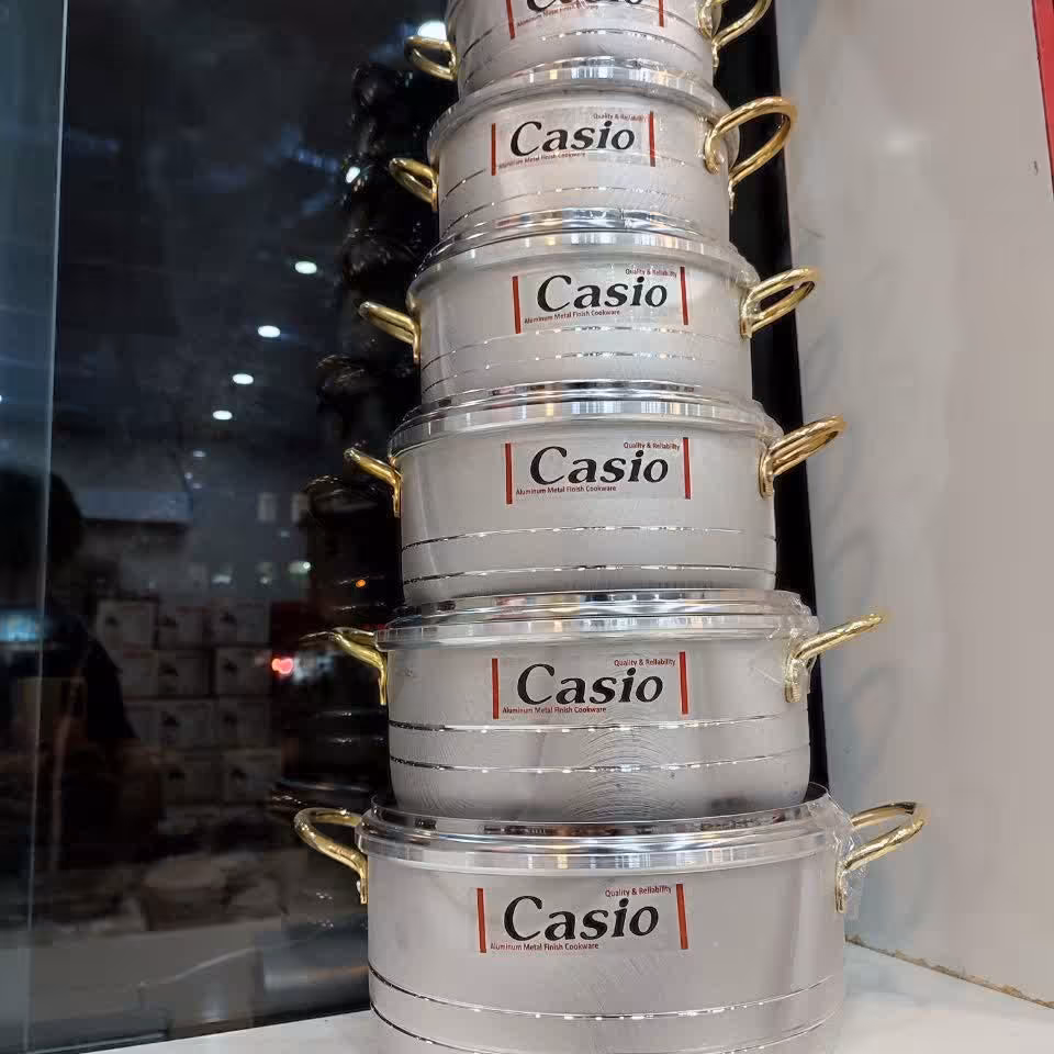 سرویس 14 پارچه قابلمه ضخیم لب پیچ برند کاسیو