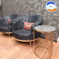 میز جلو مبلی مدل پیانو،پایه استیل طلایی ،رنگ صفحه نقره ای