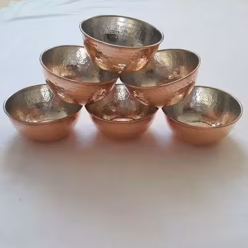 سرویس پیاله مسی 6 عددی نانو شده سایز 2