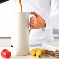 فلاسک 1 لیتری ایکیا اصل  در دورنگ سبز و بژ 6ساعته