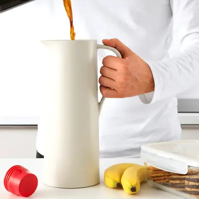 فلاسک 1 لیتری ایکیا اصل  در دورنگ سبز و بژ 6ساعته