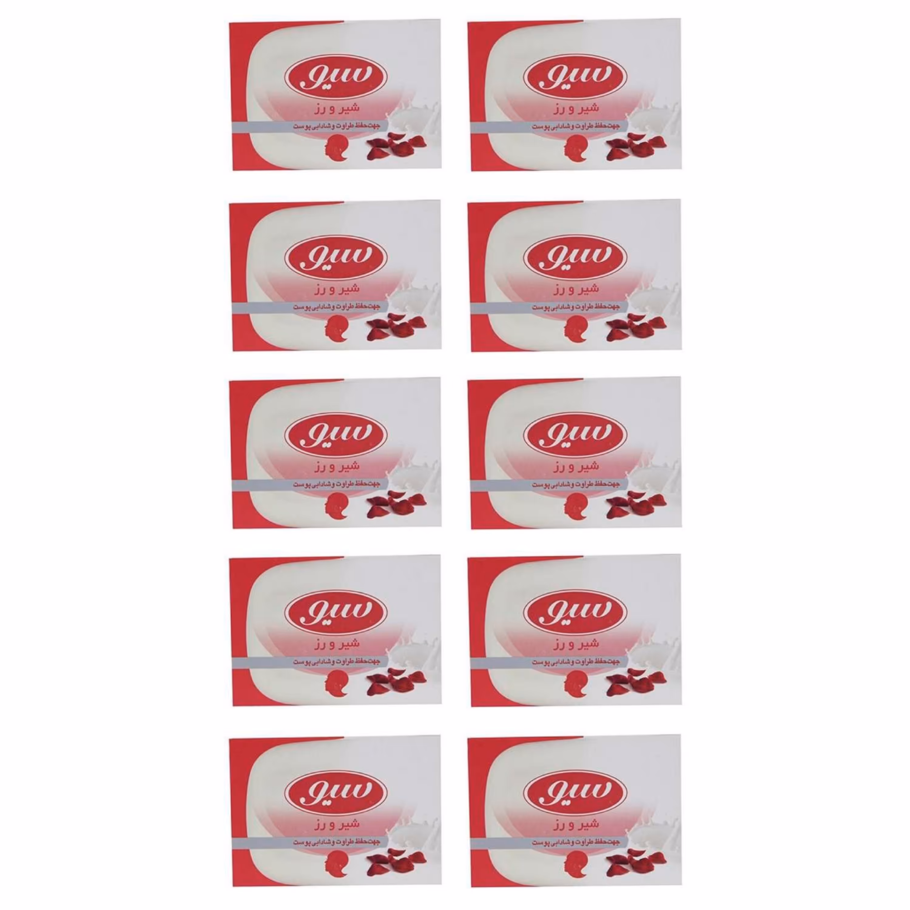 صابون سیو مدل شیر و رز  مجموعه 10 عددی 