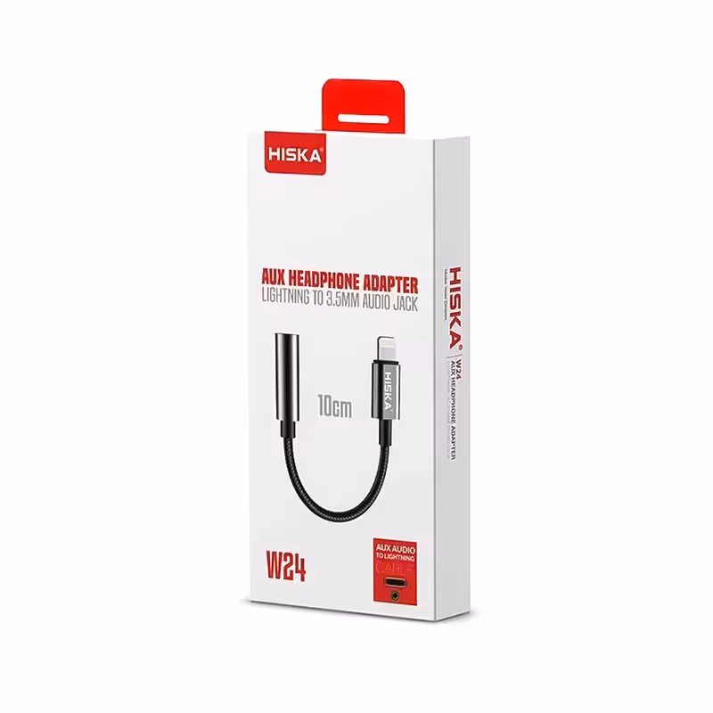کابل تبدیل لایتنینگ به AUX هیسکا مدل HISKA W24