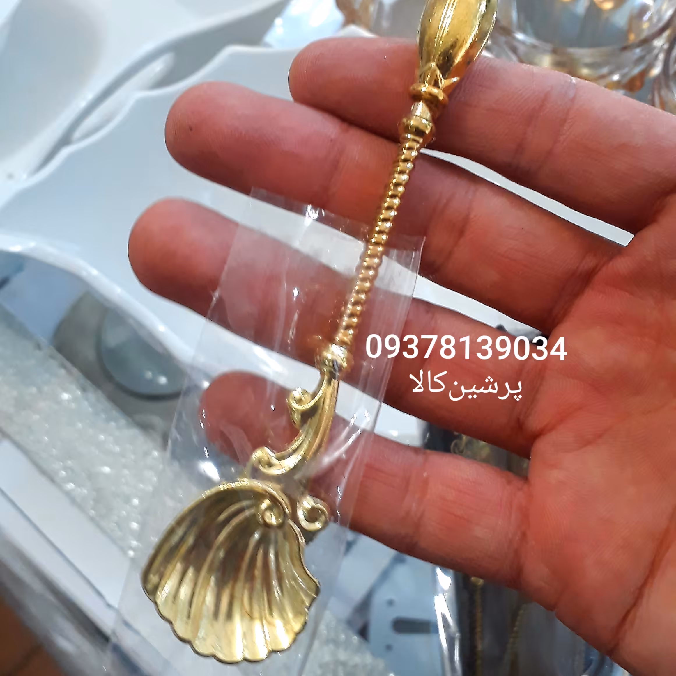 قاشق چایخوری طلایی بسته 12تایی قاشقچی چای خوری