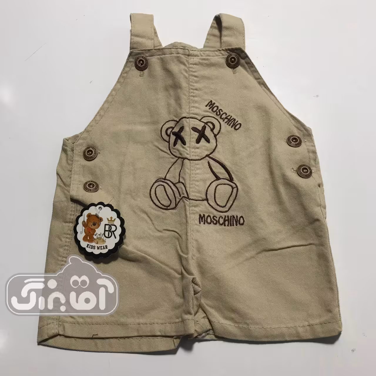 پیشبندی کتان کوتاه بهار کرم روشن