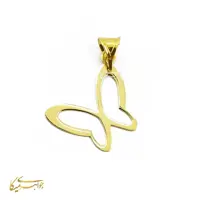 آویز گردنبند جواهری میکا طرح پروانه طلا 18 عیار کد 06104230040