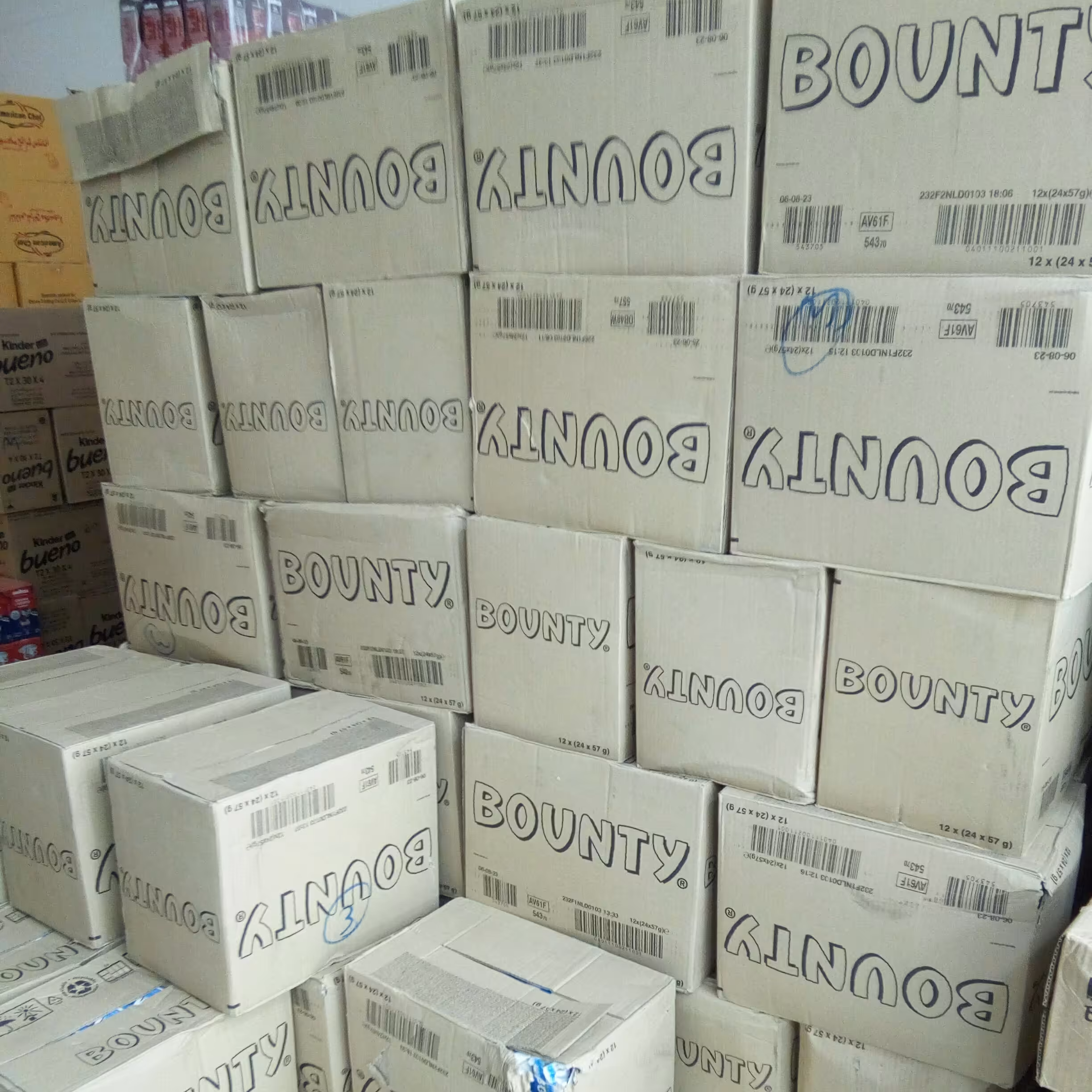 شکلات بونتی 12بسته 24تایی57گرمی اورجینال کیفیت عالی تضمین اصالت کالا 