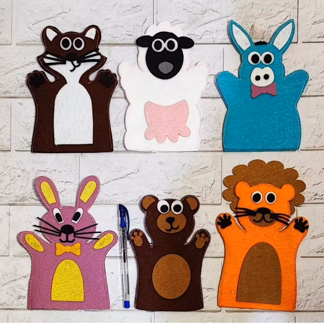 عروسک دستکشی نمدی با طرح دلخواه یک عدد 35000