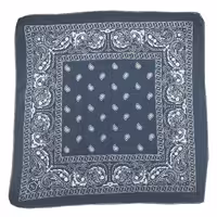 باندانا یا دستمال سر نخی مدل بته جقه اصلی طوسی پررنگ