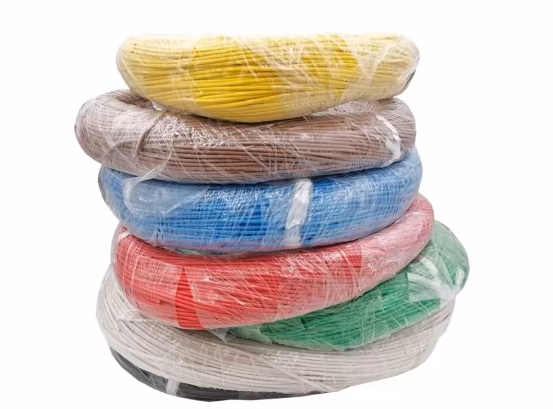 بسته 5 متری  سیم افشان ایرانی سایز 1x0.25 نارنجی | amazonchi