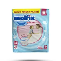 پوشک شورتی مولفیکس ترکیه  سایز 4 بسته 76 عددی