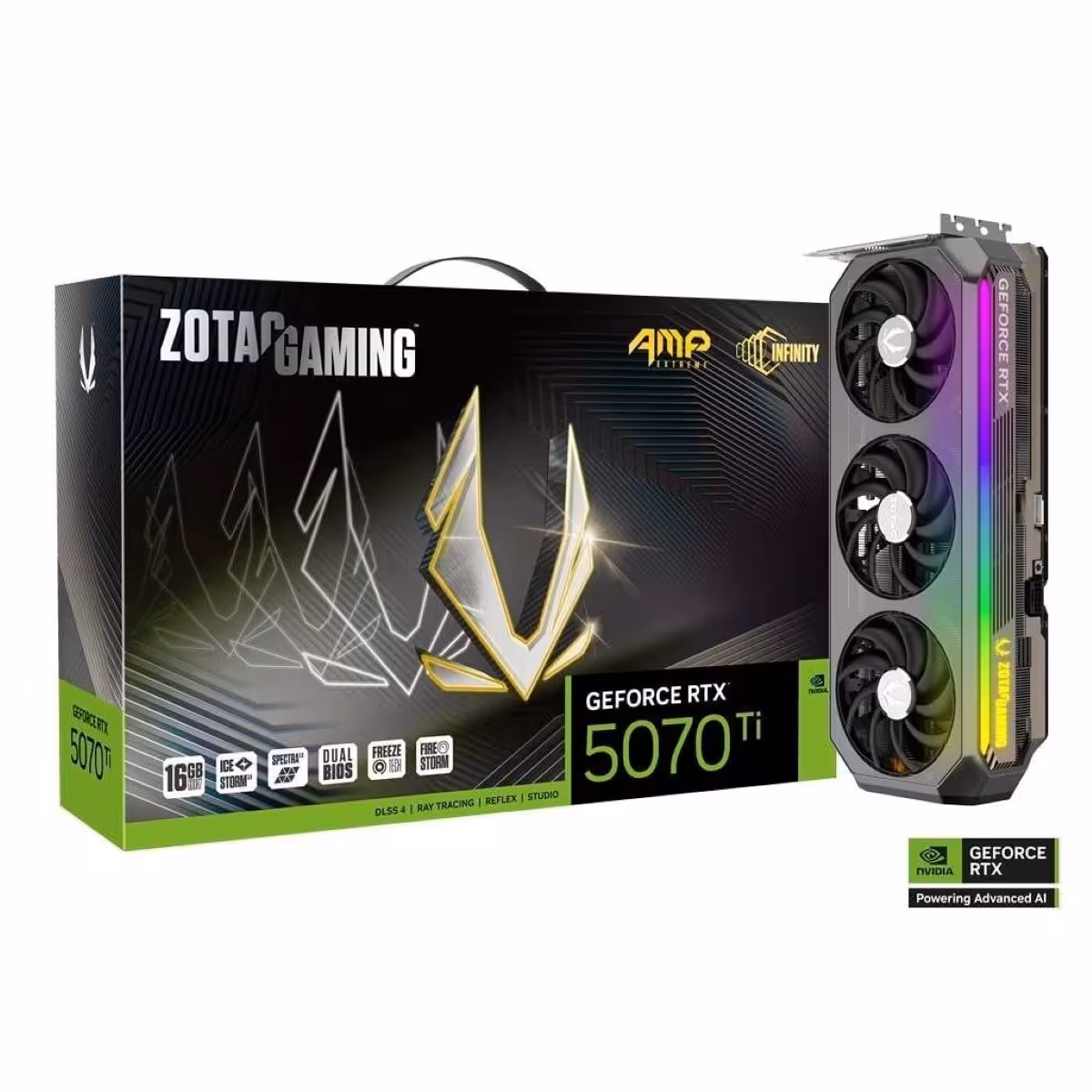 خرید کارت گرافیک ZOTAC GAMING GeForce RTX 5070 Ti AMP Extreme INFINITY 16G با بهترین قیمت