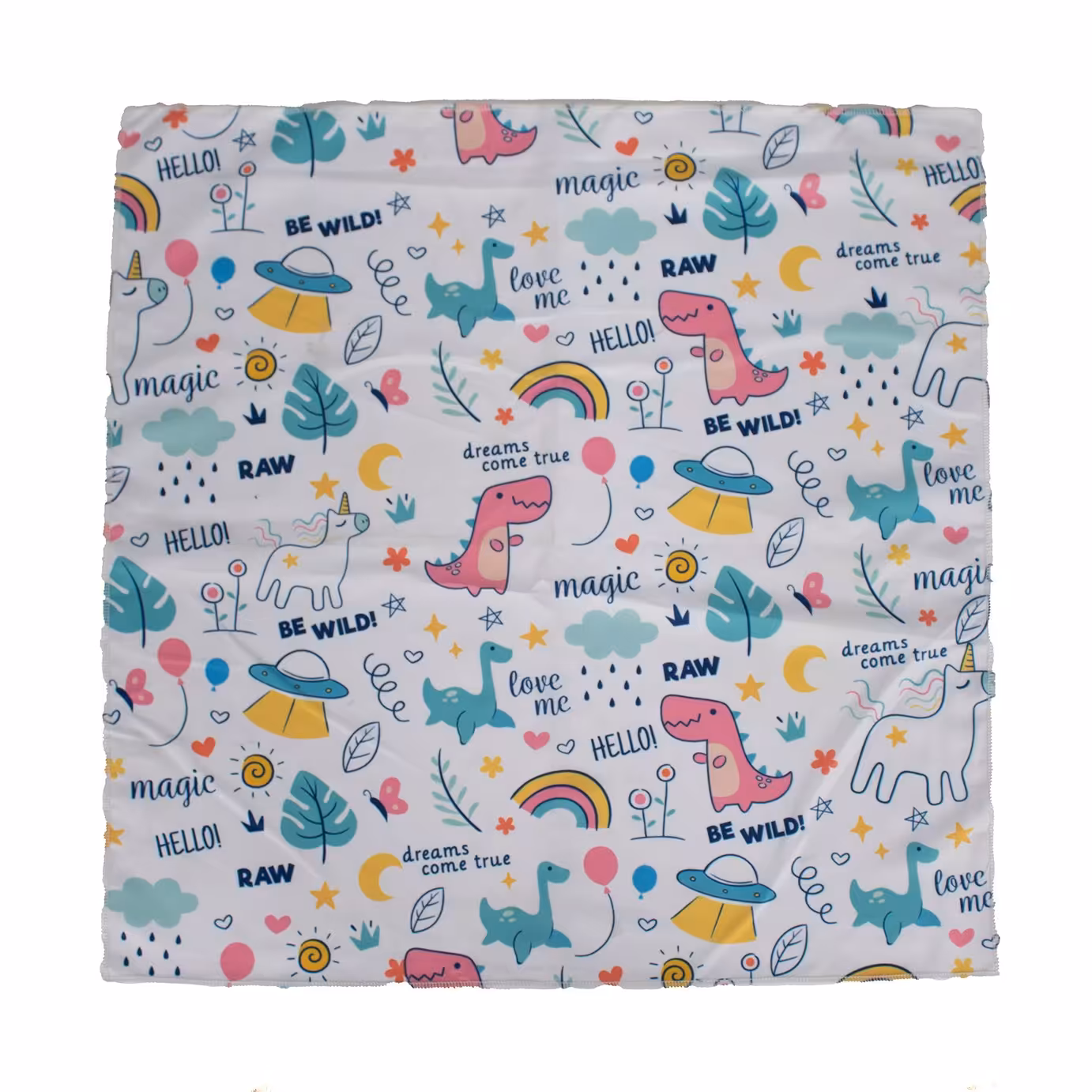 دستمال سر و گردن مدل یونیکورن 01  چند رنگ سایز 51سانت در  51سانت