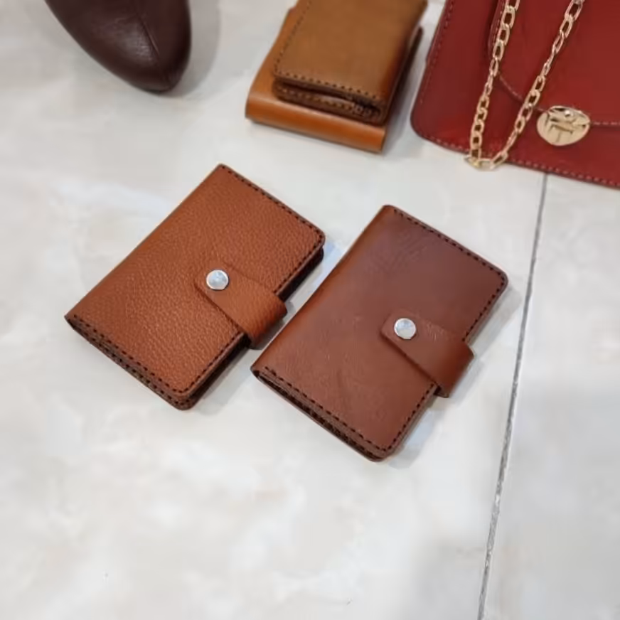 کیف پول و مدارک چرم طبیعی دست دوز 
