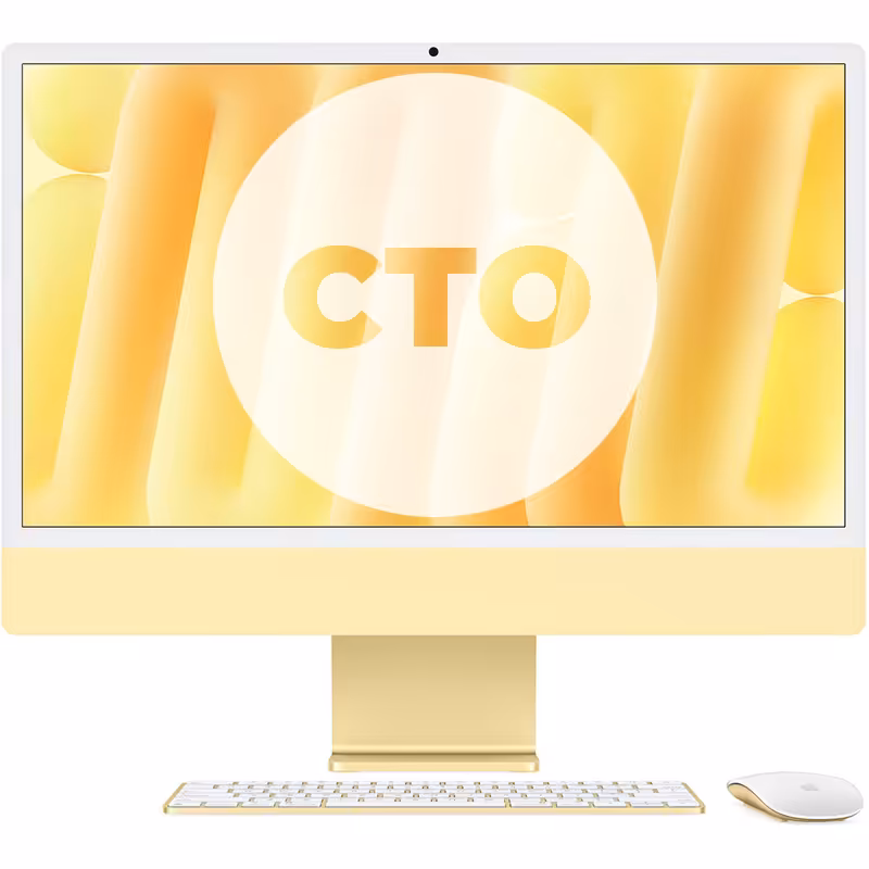 آی مک 24 اینچ M4 کاستوم پردازنده 10core – 10core حافظه رم 24 گیگابایت ظرفیت 256 گیگابایت SSD زرد Z1EK00090 - Hiapple.ir