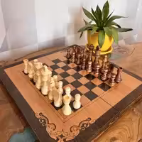مهره شطرنج چوبی صنوبر سایز بزرگ 4