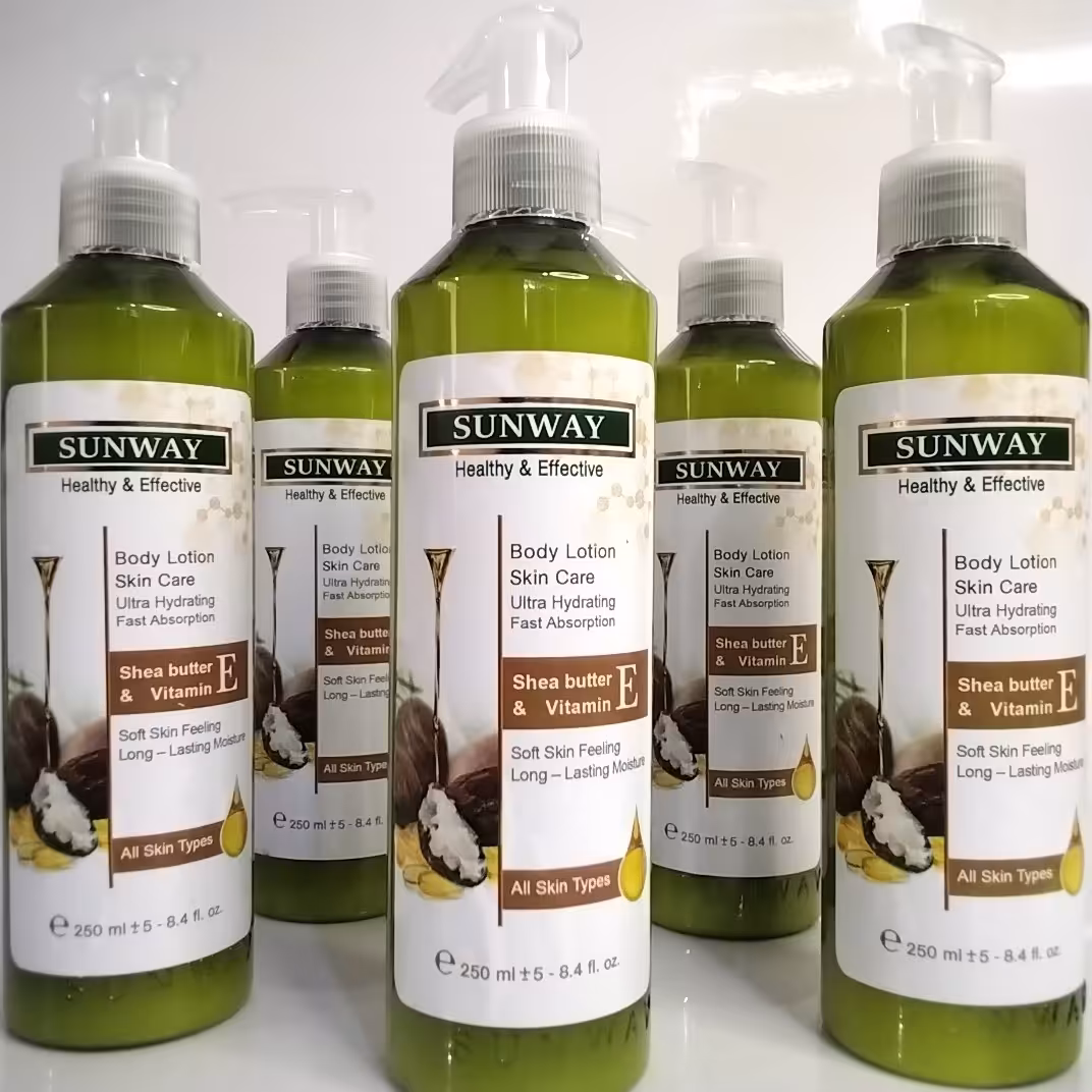 سان وی لوسیون بدن  SUNWAY BODY LOTION  حاوی روغن آرگان شی باتلر  ویتامینEوD قیمت   مصرف  قدیم