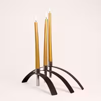 جا شمعی p6 مشکی نقره ای