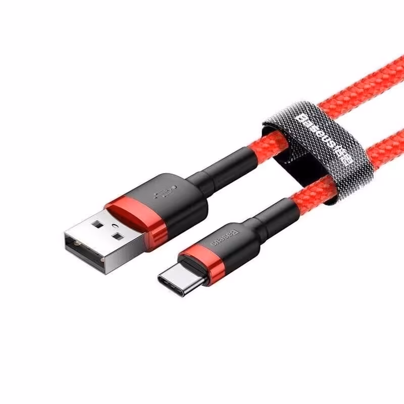 کابل تبدیل USB به لایتنینگ باسئوس مدل CALKLF-C19 Cafule طول 2 متر-قرمز