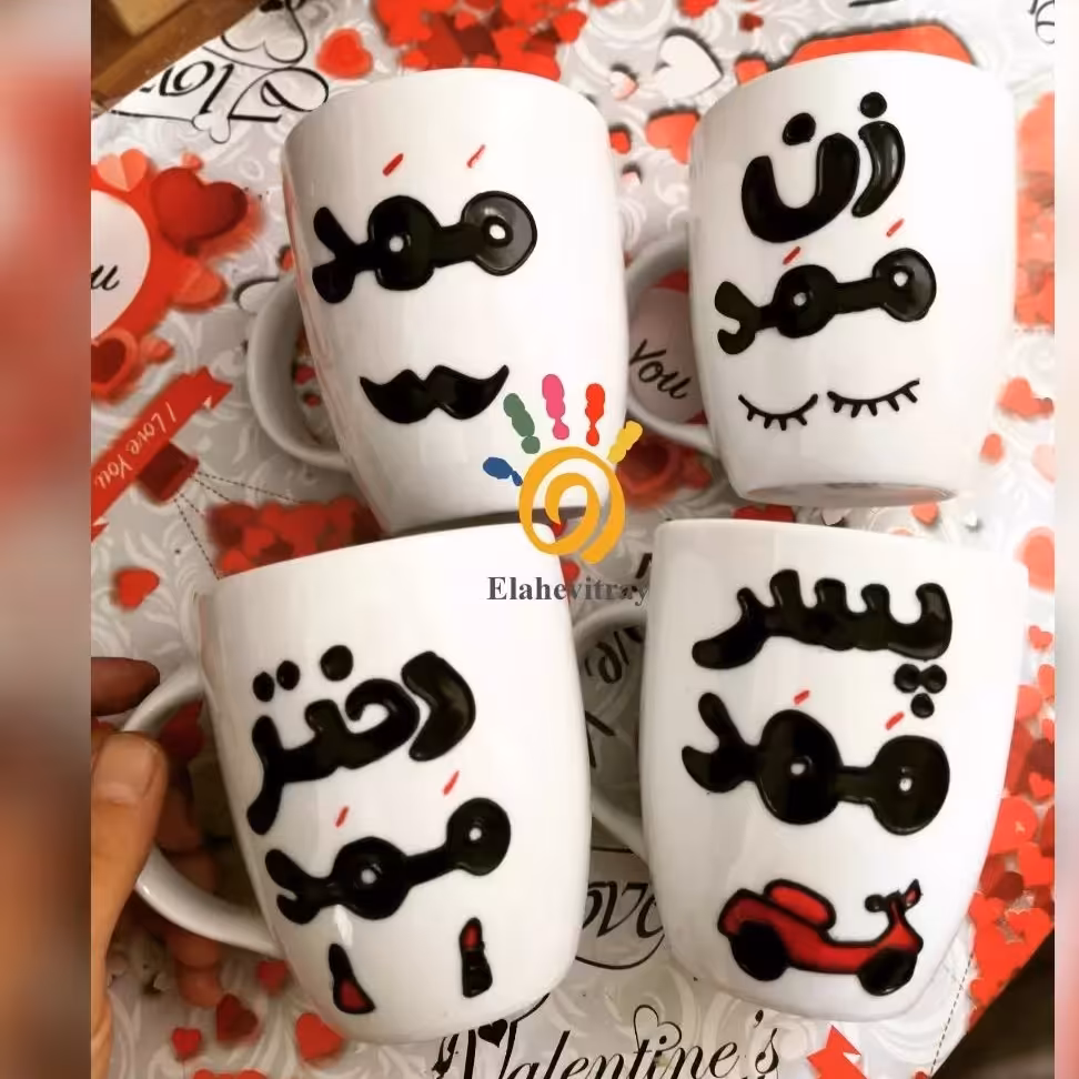 مجموعه 4 عددی ماگ ممد، ماگ خانوادگی ممد زن ممد دختر ممد پسر ممد