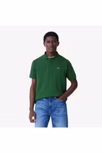 تی شرت یقه پولو سبز مردانه کلاسیک فیت L1212 Lacoste